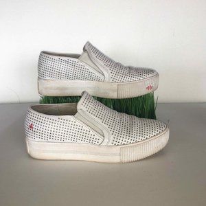 ASN White Wedge Sneakers